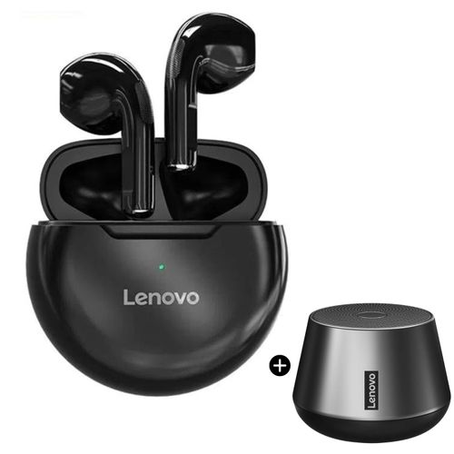 Audífonos Bluetooth Lenovo HT38 negro + Parlante Lenovo K3 Pro