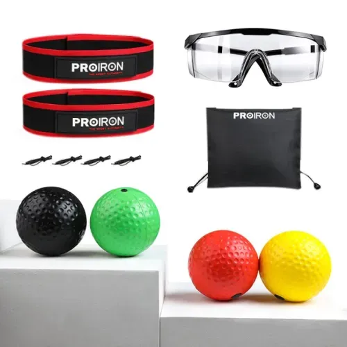 Set de 4 pelotas reflex para entrenamiento de boxeo PROIRON