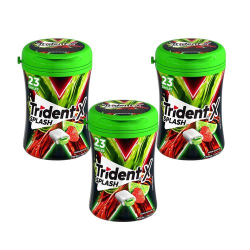 Pack Goma de Mascar TRIDENT Fresa y Limón Empaque 44.6g x 3un
