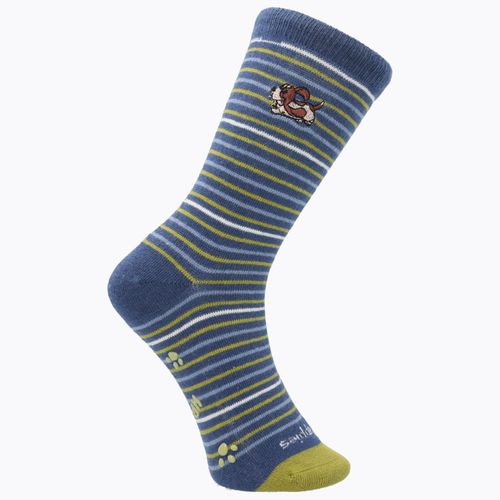 MEDIA HUSH PUPPIES ALGODÓN/SPANDEX I24B C STRIPES AZUL PARA NIÑO