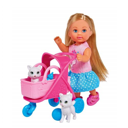 Muñeca Evi Love Gato Con Coche Y Accesorios