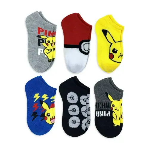 POKEMON 6 PARES DE MEDIAS TALLA S NIÑOS