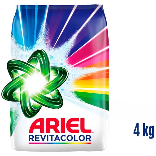 Detergente en Polvo ARIEL Revitacolor para Ropa de Color Bolsa 4kg