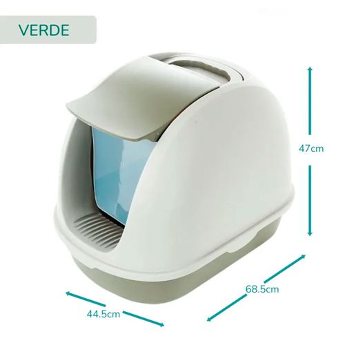 Arenero para Gato cerrado tipo Iglu - Verde