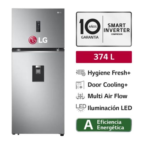Refrigeradora LG DoorCooling 374LT GT37SGP Plateada