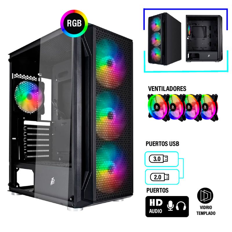 Case-Gamer-1stplayer-X5-Negro