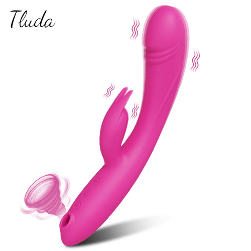 CONSOLADOR FEMENINO DE SUCCIÓN 3 EN 1 TLUDA ZD015 SILICONA SANLLO IMPORT