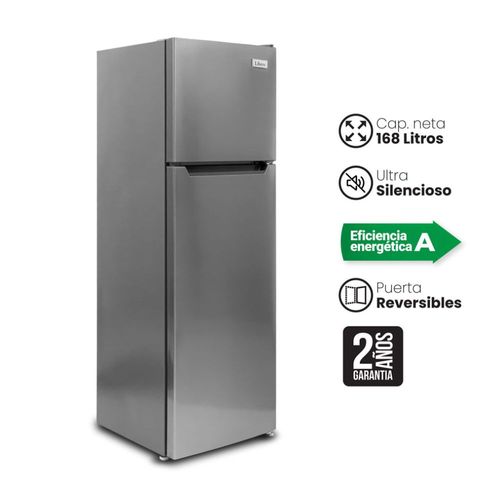 Refrigeradora Libero LRT-200DFI Top Freezer 168L Gris