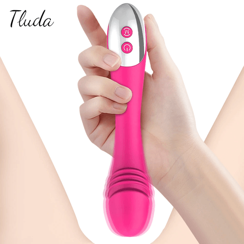 CONSOLADOR DE PUNTO G Y VIBRADOR PARA CLITORIS TLUDA XC66 20CM*3.5CM, SILICONA SANLLO IMPORT