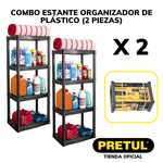 Combo-estante-organizador-de-plastico-Pretul-2-piezas