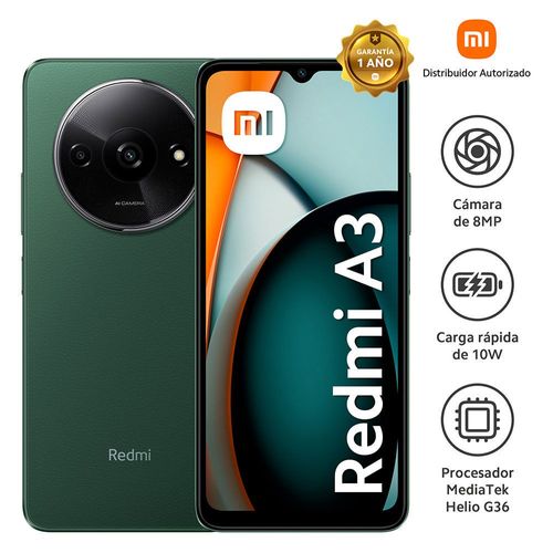 Celular Redmi A3 6.71" 3GB RAM 64GB Forest Green