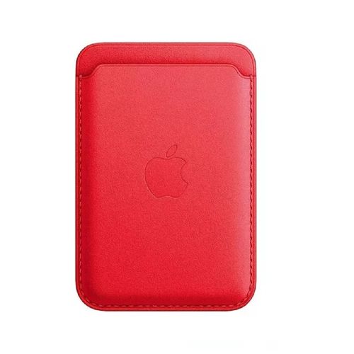 Wallet con Magsafe Tarjetero de Cuero Para iPhone a partir del iphone 12 - Rojo