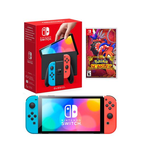 Consola Nintendo Switch Oled Neon + Pokemon Scarlet