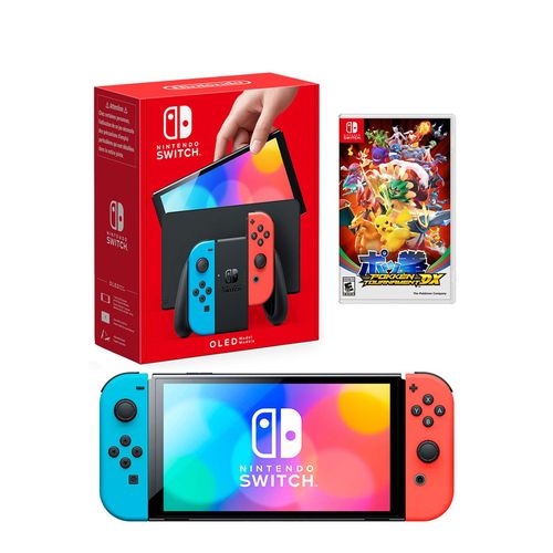 Consola Nintendo Switch Oled Neon + Pokken Tournament DX