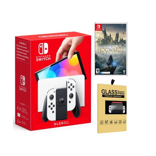 Consola Nintendo Switch Oled Blanca + Hogwarts Legacy + Mica