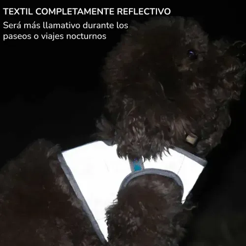 Pechera para Mascotas reflectivo light blue xs - copy