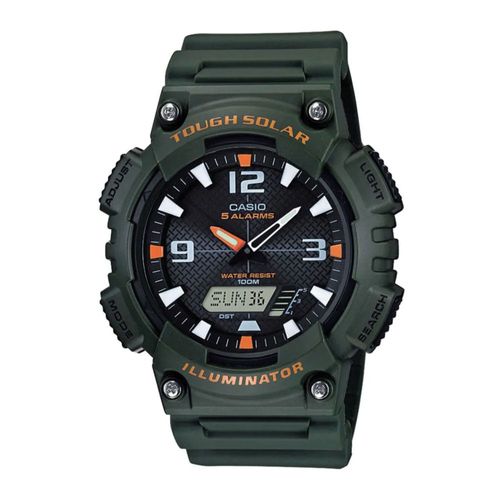 Reloj Analogo Casio Original Deportivo AQ-S810W-3A Resina Hombre Verde Oscuro