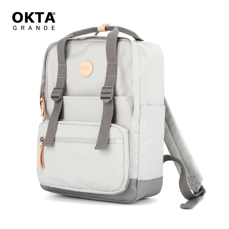 Himawari---Mochila-escolar-o-de-viaje-porta-Laptop---Gris-Claro