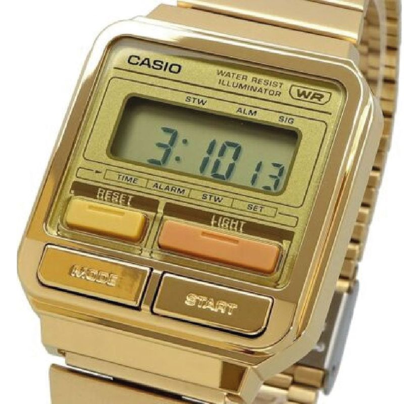 Reloj Digital Casio Original Retro A120WEG-9A Rectangular Acero Unisex ...