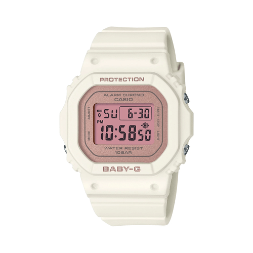 Reloj Digital Casio Original Deportivo Baby-G BGD-565SC-4D Resina Crema y Rosa