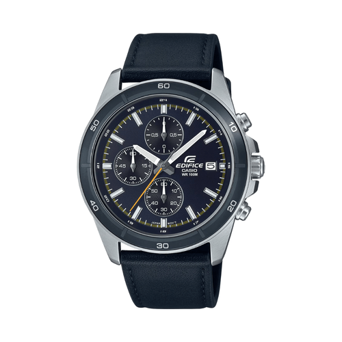 Reloj Análogo Casio Original Deportivo EDIFICE EFR-526L-2C Acero Cuero Negro