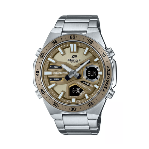 Reloj Análogo Digital Casio Original Deportivo EDIFICE EFV-C110D-5A Acero Dorado