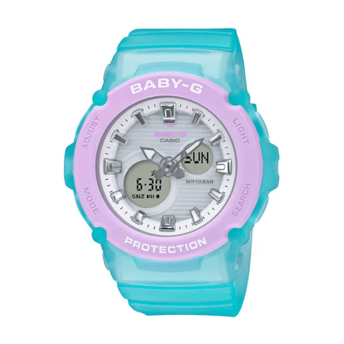 Reloj Análogo Casio Original Deportivo Baby-G BGA-270-2A Resina Celeste y Lila