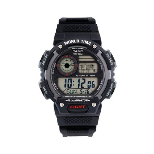 Reloj Digital Casio Original Deportivo AE-1400WH-1A Resina Hombre Negro
