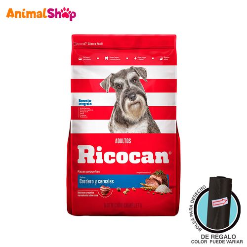 Comida Perro Adulto Pequeño Ricocan Cordero y Cereales 15kg