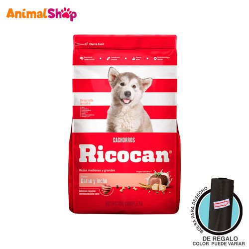 Comida Cachorro Medianos Y Grandes Ricocan Carne Y Leche 3Kg