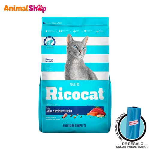 Comida Para Gato Ricocat Para Adulto De Atún, Sardina 9Kg