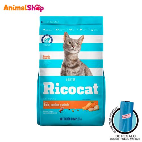 Comida Gatos Ricocat Adulto De Pollo Sardina Y Salmón 15Kg