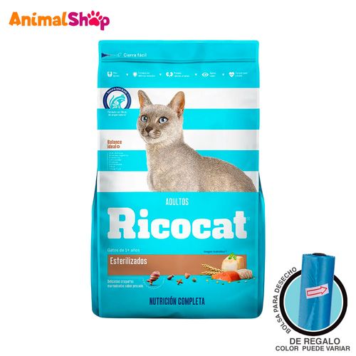 Comida Para Gatos Ricocat Adulto Esterilizado 3Kg