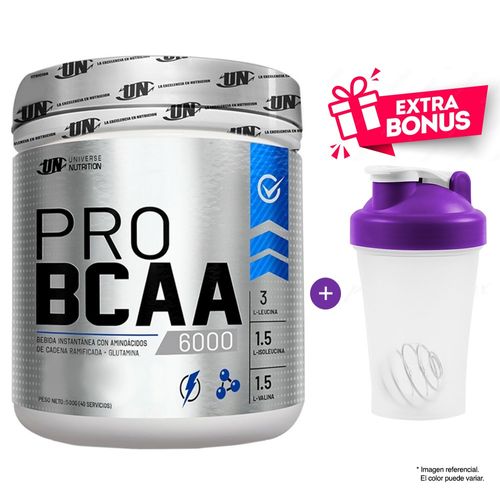 AMINOÁCIDO UNIVERSE NUTRITION PRO BCAA 6000 500 GR MANZANA + SHAKER