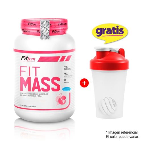 Proteína Fitfem Fit Mass 2 kg Chocolate + Shaker