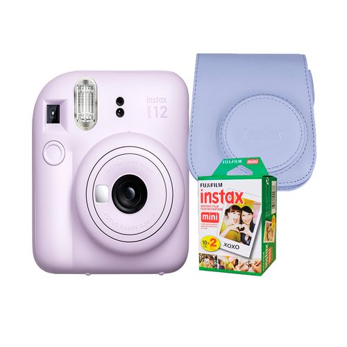 Camara Fujifilm Instax Mini 12 Lila+Estu Lila+Pack Pelix20