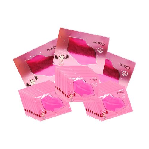 3 Mascarilla Labial De Colágeno Cristalina Rosa Niña 8G X10Pcs Bioaqua