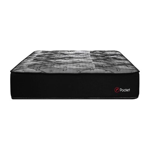 Colchón FORLI Pocket Negro 1.5 Plazas + Protector + Almohada