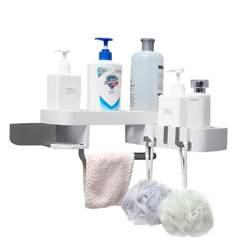 Estante Organizador Esquinero Plegable con Adhesivo para Baño B40