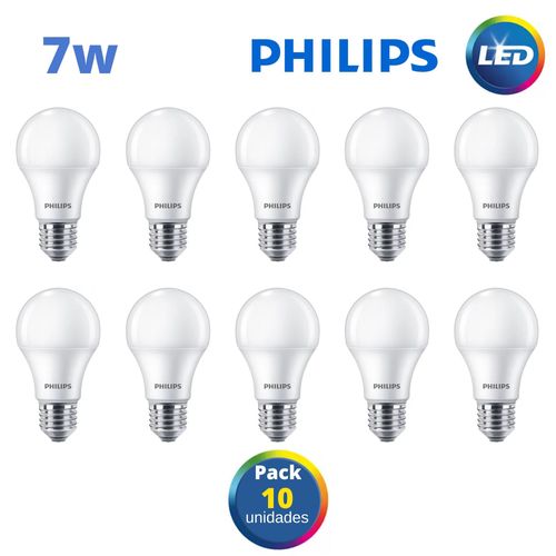 FOCO LED PHILIPS 7W EcoHome / PACK 10 UNIDADES