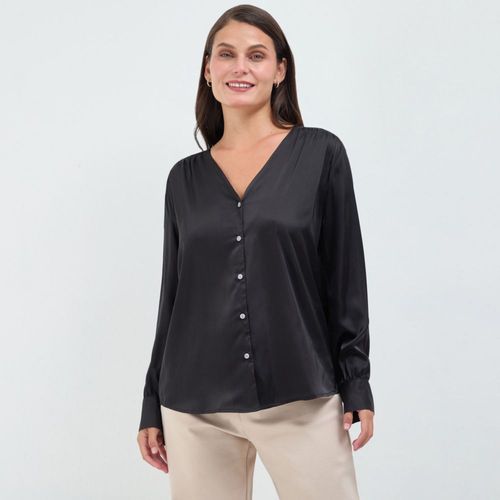 Blusa Zafin Mujer Manga Larga Silky