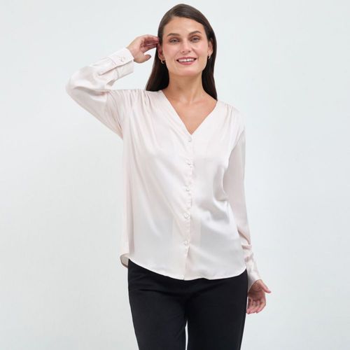 Blusa Zafin Mujer Manga Larga Silky