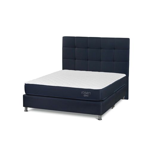 Dormitorio Americano Upline King + Respaldo Issey Azul