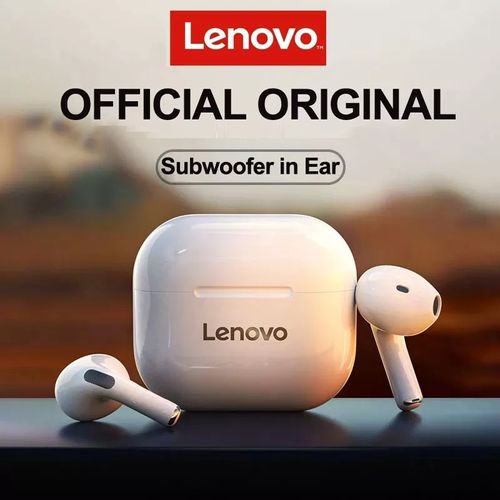 Audífonos Bluetooth Lenovo LP40 TWS  Inalámbricos Blanco