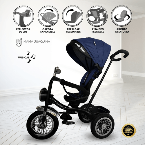 Triciclo Guiador Kids «BABY BLISS» Blue