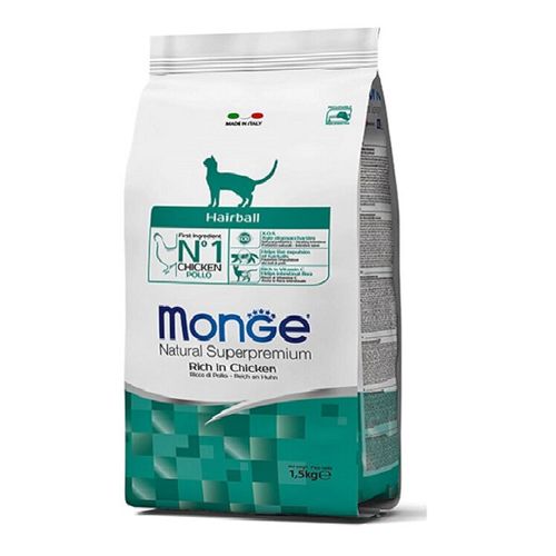 Comida para Gatos Monge Feline Hairball Control 1.5kg