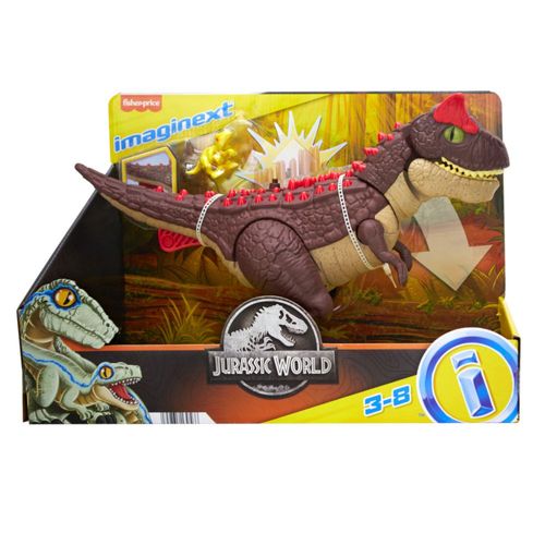 Figura Imaginext Jurassic World Carnotaurus Modo Defensa