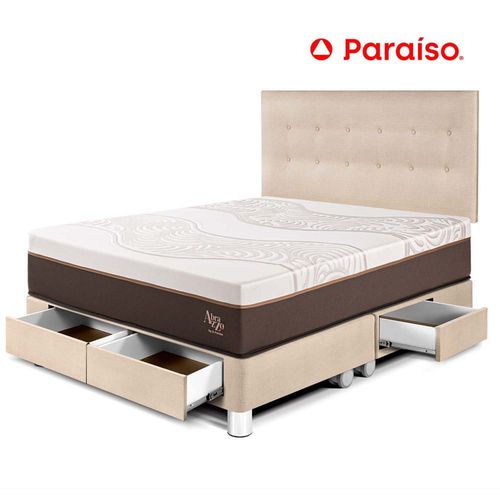 Dormitorio con Cajones Royal Abrazzo Queen Champagne