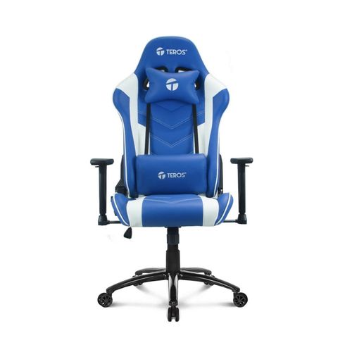 Silla Gamer Teros TE8126B Azul y Blanco