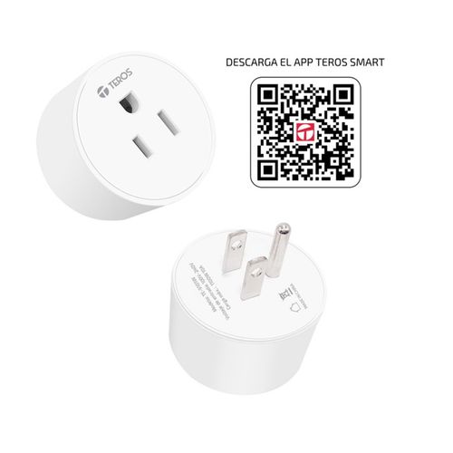 Tomacorriente Teros TE-9101W Smart Alexa-Google 10A WIFI 1 toma Blanco